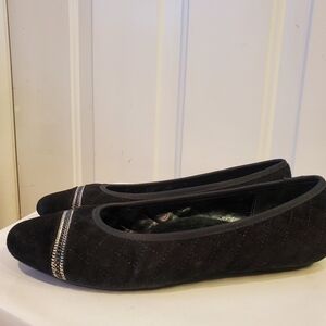 VANELI Black Suede Womens size 9W